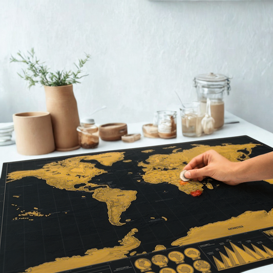HiPristine Scratchable World Map